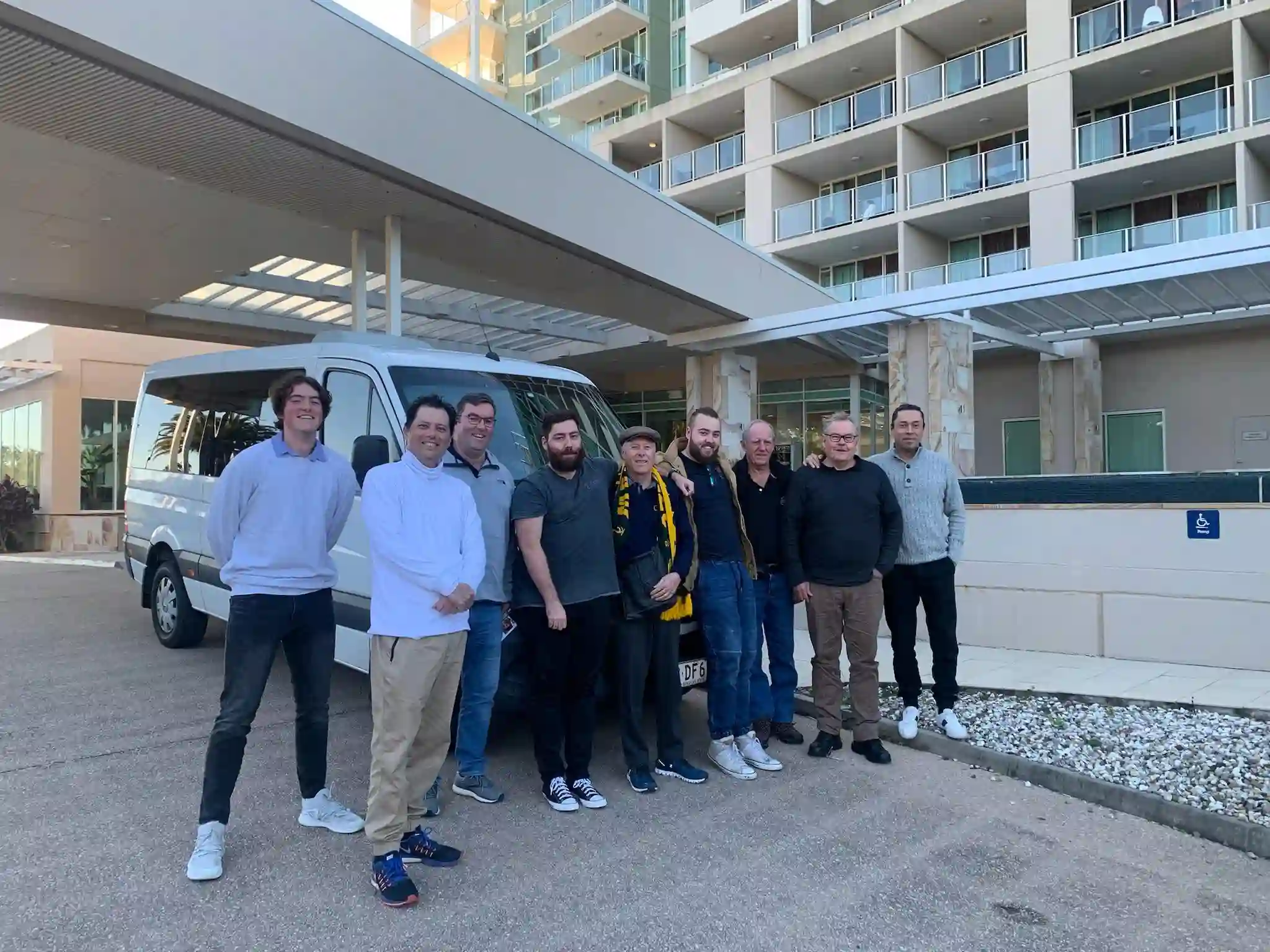 A men group enjoying luxury chauffeur service in Brisbane